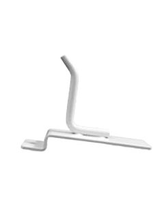 2" White, Heavy duty slatwall hook with 45 deg. Tip