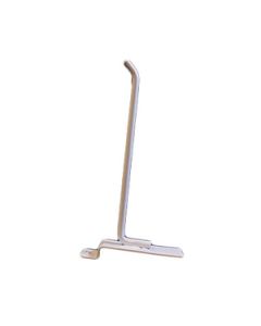 6" White, Heavy duty slatwall hook with 45 deg. Tip
