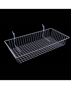 White Multi Wire Baskets, 24" x 12" x 4"