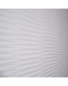 3D Textured Shiplap Wave - White