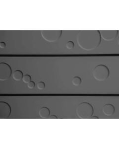 3D Textured Slatwall, Bubbles - Grey