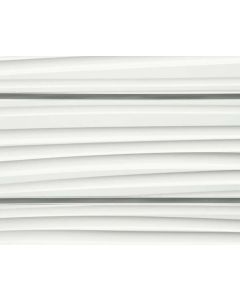 3D Textured Slatwall, Nu Wave - White