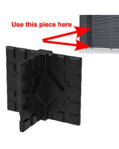 GOGO Part Middle Foot 3-Way Connector, Black