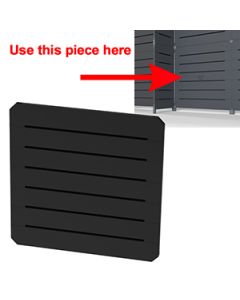 GOGO Panels, 2' x 2', Black Modular Slatwall