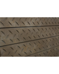 3D Diamond Plate Textured Slatwall, Rust