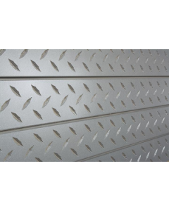 3D Diamond Plate Textured Slatwall, Galvanized