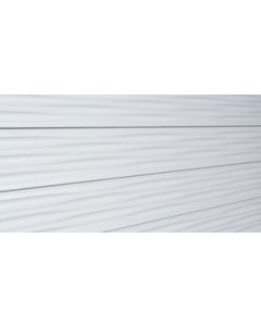 3D Linear Wave Textured Slatwall, White