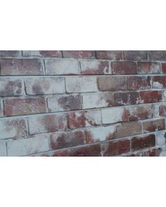3D Textured Slatwall, Old Paint Brick Red