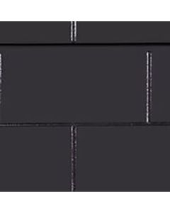 3D Textured Slatwall, Subway Tile Black