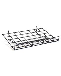 Black Flat Shelf with Lip, 15" x 24"