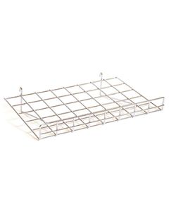 Chrome Flat Shelf with Lip , 15" x 24"
