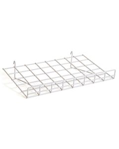 White Flat Shelf with Lip, 15" x 24"