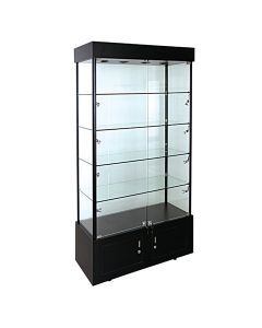 Lighted Tower Display Case, 40"L X 18"W X 73"H