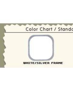72", White/Silver Frame, Cash Wrap Cabinet 