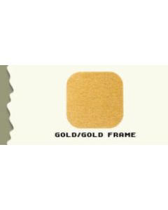 Gold, Curved Wall 45" Glass Display Case No Storage 