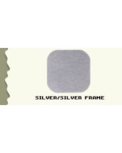 Silver, Curved Wall 45" Glass Display Case No Storage 