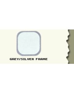 44.5", Grey/Silver Frame, Full Sized Curved Jewelry Showcase