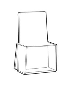 1-Pocket Acrylic Brochure Holders for Countertop, 4" x 9"