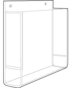 Acrylic Single Pocket Wallmount Brochure Holders, 7-1/2" x 9"