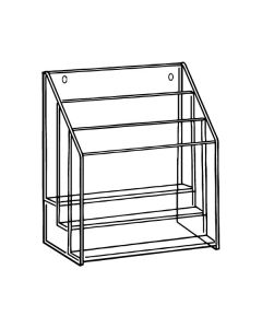3-Pockets Acrylic Brochure Holders for Countertop, 8.5" x 11"
