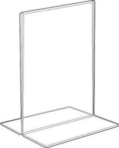 Acrylic Two Sided, Bottom Loading Sign Holder, 5-1/2" x 7"