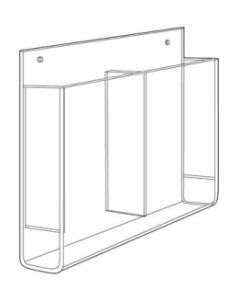 Acrylic Double Pocket Literature Holder for Wallmount, 4" x 9"