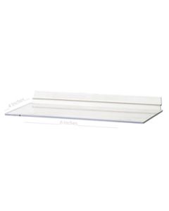 1/8" Acrylic Slatwall Shelves, 6" x 3"