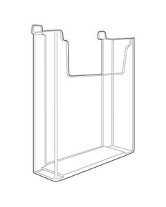 Acrylic Slatwall Literature Holder, 8-1/2" x 11"