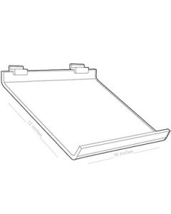 Acrylic Deluxe Slanted Shelves, 16" x 12"