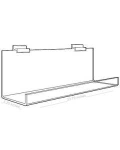 Acrylic J Racks Large for Slatwall, 24"