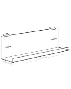 Acrylic J Racks Large for Slatwall with Tilt, 36"