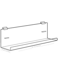 Acrylic J Racks Large for Slatwall with Tilt, 48"