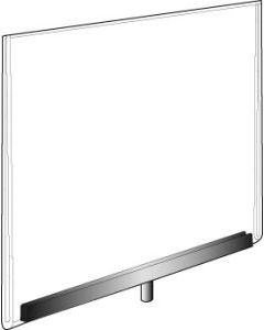 Acrylic Sign Holder with Chrome Channel, 11" x 7"