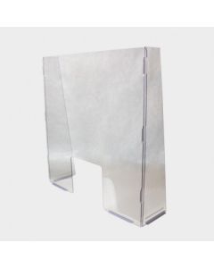Free Standing Sneeze Guard with Access Hole