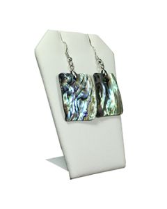 White, Single Pendant/Earring Angled Display