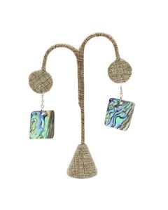 Burlap Earring Display, 5.25"H