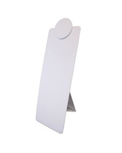 Tall Necklace Display, Faux White Leather, 6.5" x 9" x 16-5/8"