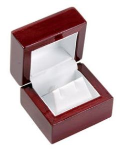 Rosewood Veneer Hinged Jewelry Boxes, for Earring
