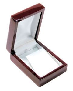 Rosewood Veneer Hinged Jewelry Boxes, for Pendant/Earring