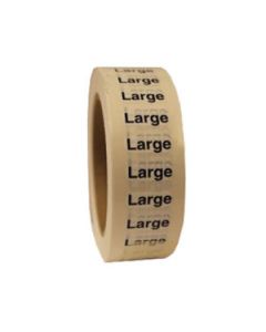 "Large "L" Clear Rectangle Size Labels