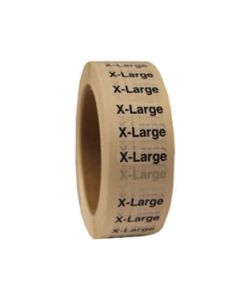 "Extra Large "XL" Clear Rectangle Size Labels