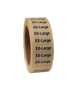 "Extra Extra Large "XXL" Clear Rectangle Size Labels