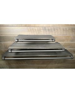 1' Sandblast, Pipe Hangers without Shelves for Textured Slatwall