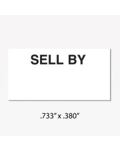 Monarch 1110 Labels, White "SELL BY"