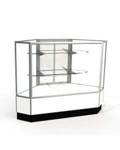 Mirror Doors, Rear Access Corner Display Cases with lights, for Full Vision Showcase