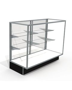 48", Mirror Doors, Extra Vision Showcases with LED Strip Lights, Locks
