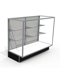 48", Laminated Hardboard Doors, Extra Vision Showcases with LED Strip Lights, Locks