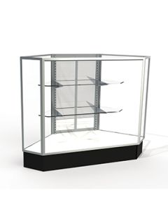Mirror Doors, Rear Access Corner Display Cases with lights, for Extra Vision Showcase