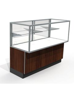48", Mirror Doors, Half Vision Showcases