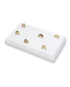 White, 18 Slot Ring Tray